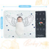 Baby Monthly Milestone Blanket -Angel