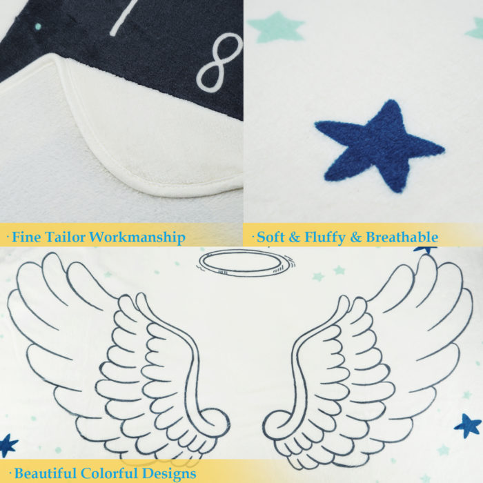 Baby Monthly Milestone Blanket -Angel