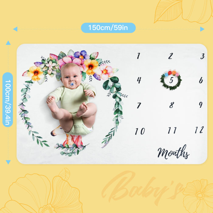 Baby Monthly Milestone Blanket Unicorn