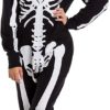 067 Squid Halloween Skeleton Costume Jumpsuit for Women